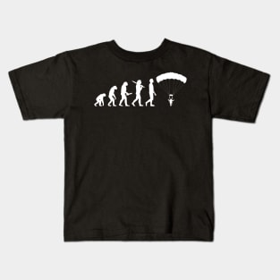 Funny Skydiving Evolution Gift For Skydivers & Parachutists Kids T-Shirt
